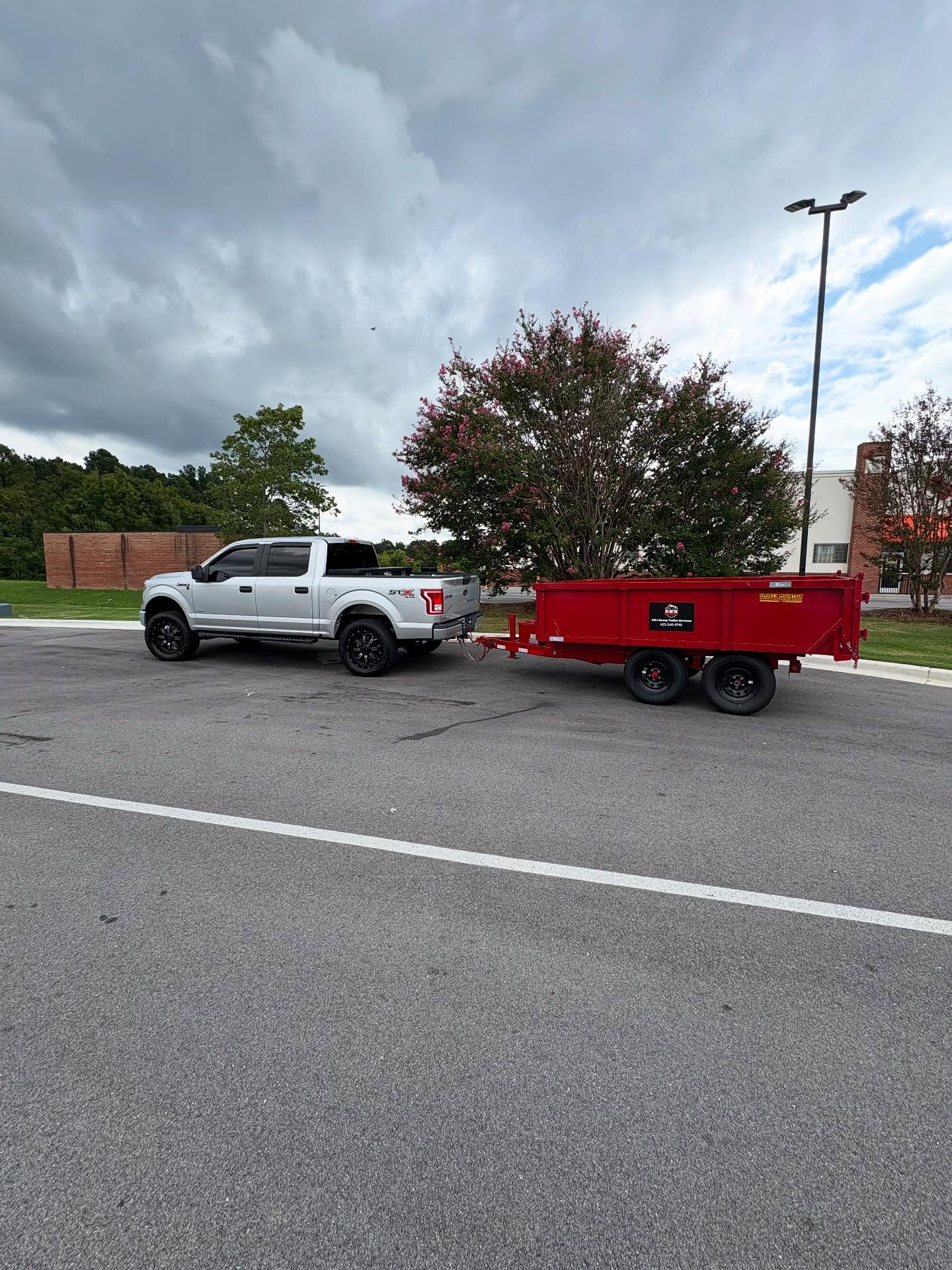 KB's truck and empty trailer